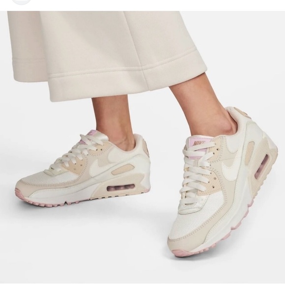 Nike Shoes - Nike Women's Air Max Sneakers - Cream, Pink, and White
